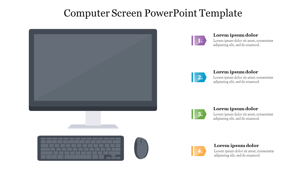 Stunning Computer Screen PowerPoint Template